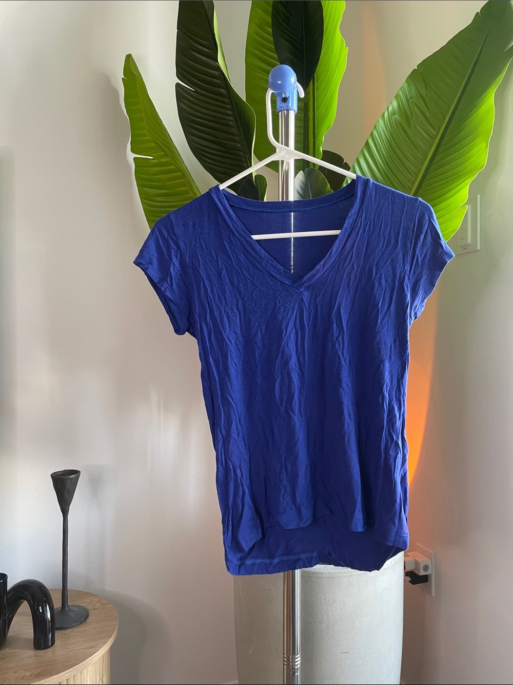 Women's V‑Neck Short Sleeve Tee - Cobalt Blue
